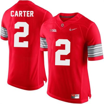 Ohio State Buckeyes Men's Cris Carter #2 Red Authentic Nike Diamond Quest Playoffs College NCAA Stitched Football Jersey LL19J12HP